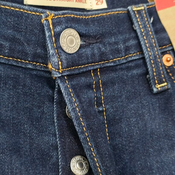 NWT Levi's Ribcage Straight Ankle Jeans 29 Distressed - Picture 4 of 8